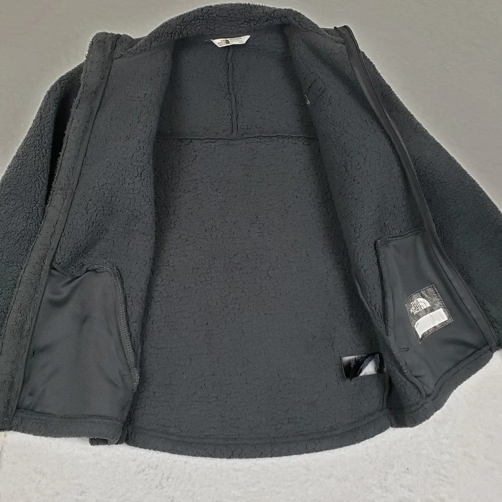 The North Face Boys Campshire Full Zip Sherpa Fleece Jacket Grey L 14/16